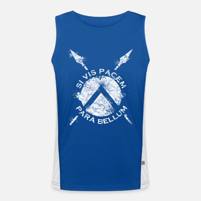 Si Vis Pacem Para Bellum - Sparta Funktionelles Kontrast-Tank Top für Männer 