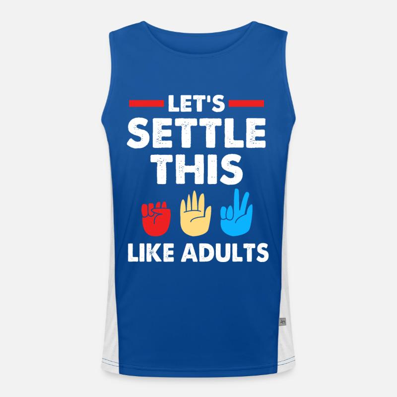 Stein Schere Papier Funktionelles Kontrast-Tank Top für Männer 