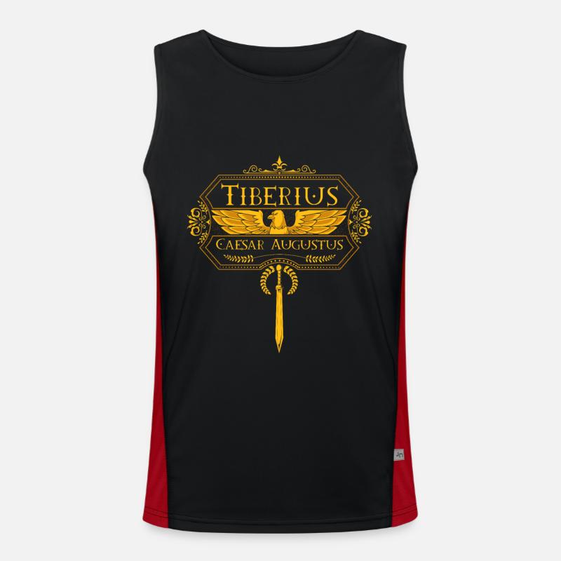 Römische Kaiser - Tiberius Funktionelles Kontrast-Tank Top für Männer 