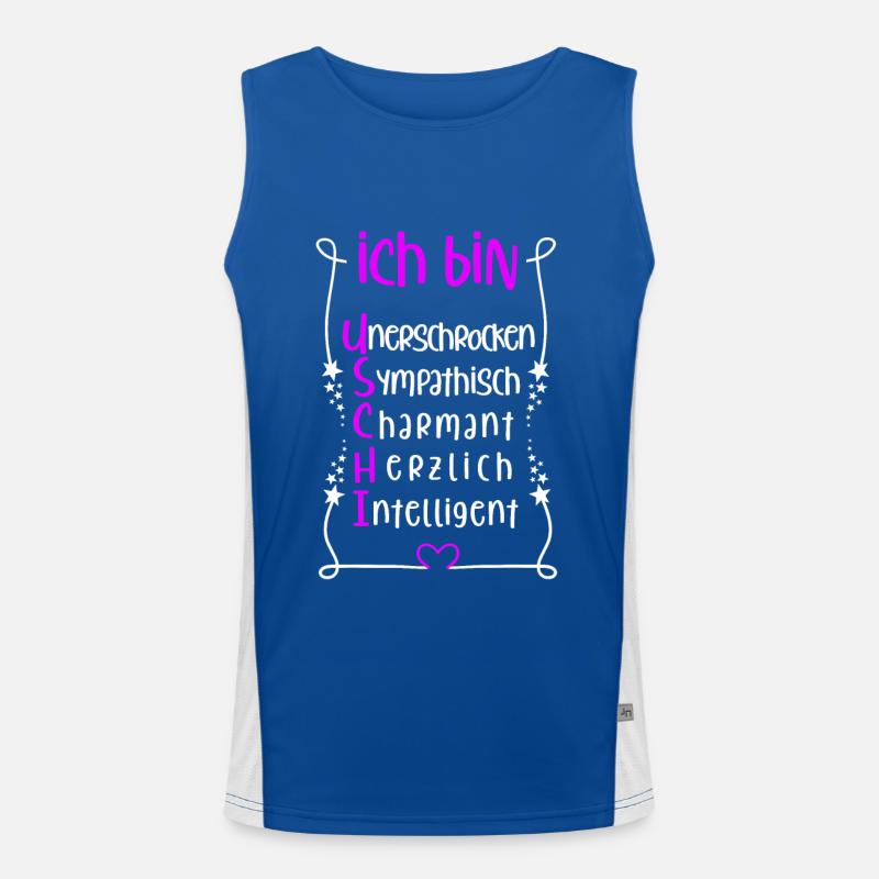 Für den besten Menschen - Ich bin Uschi Funktionelles Kontrast-Tank Top für Männer 