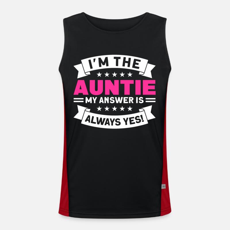 Aunt Aunt aunt Gift Men's Functional Contrast Tank Top 