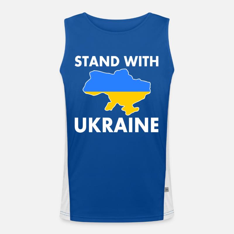 stand with ukraine Débardeur respirant contrasté Homme 