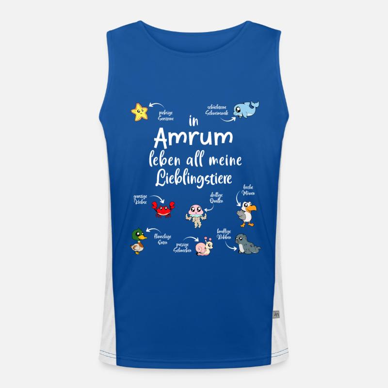 Meine Lieblingstiere in Amrum Funktionelles Kontrast-Tank Top für Männer 