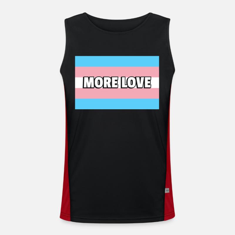 Fierté trans PLUS D’AMOUR Débardeur respirant contrasté Homme 