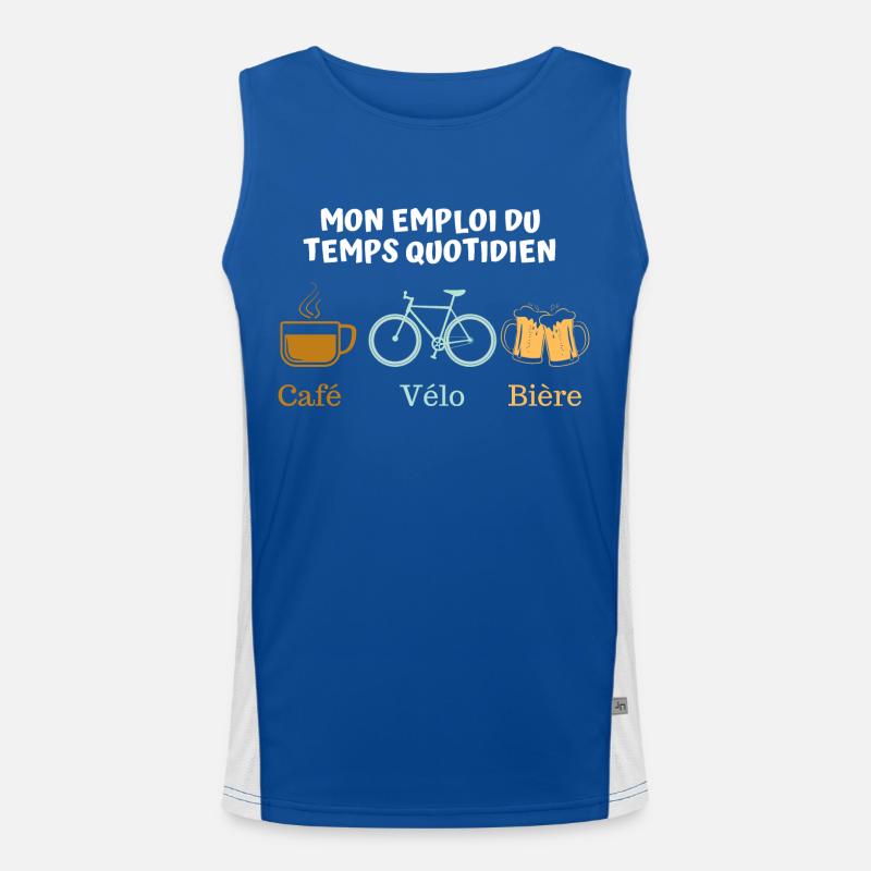 Café vélo bière 5 Débardeur respirant contrasté Homme 