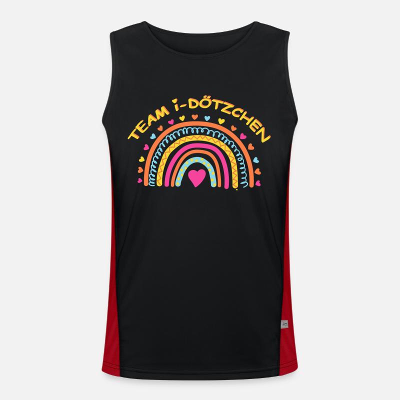 i-dötzchen Einschulung idötzchen Schulbeginn 1.Tag Funktionelles Kontrast-Tank Top für Männer 