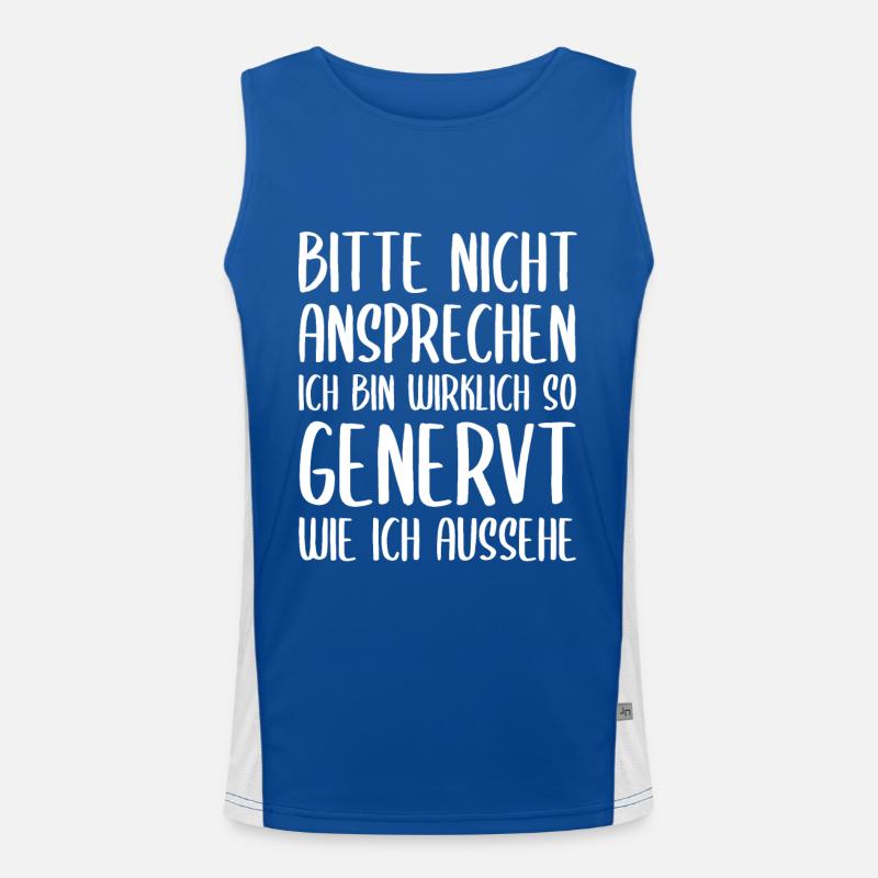 Bitte nicht ansprechen ich bin wirklich so genervt Funktionelles Kontrast-Tank Top für Männer 