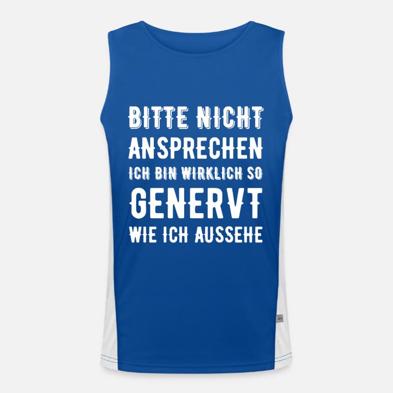 Bitte nicht ansprechen ich bin wirklich so genervt Funktionelles Kontrast-Tank Top für Männer 