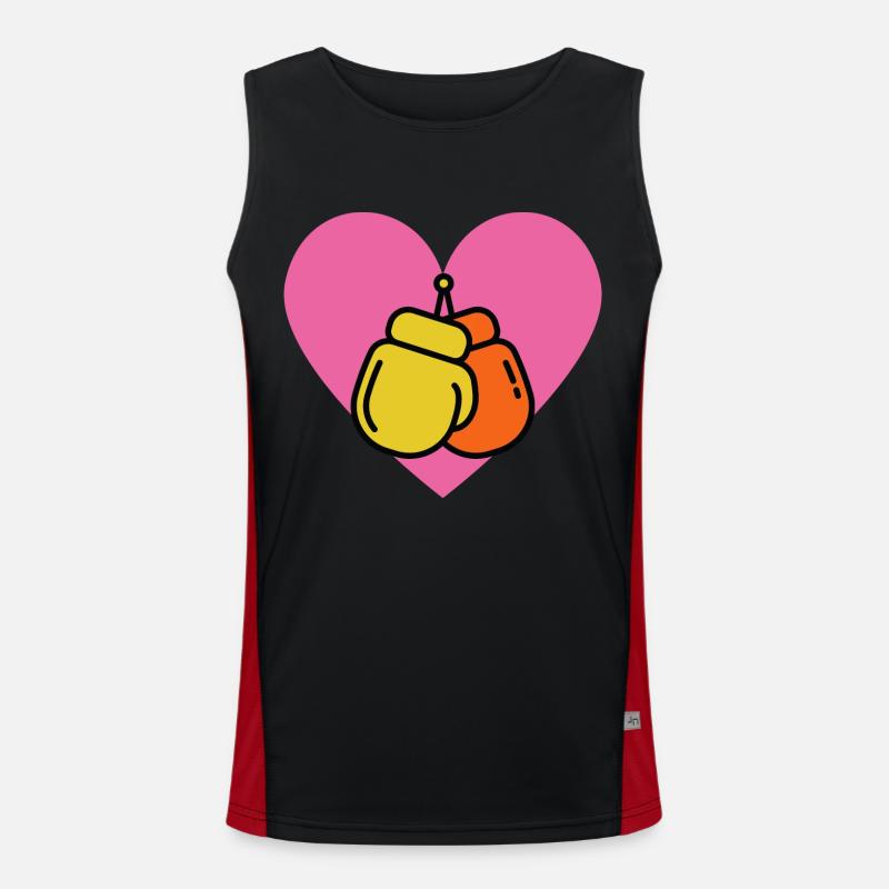 Boxen Liebe - Boxer Geschenkidee Funktionelles Kontrast-Tank Top für Männer 