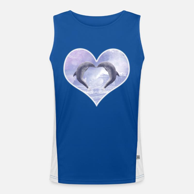 Embrasser les dauphins Débardeur respirant contrasté Homme 