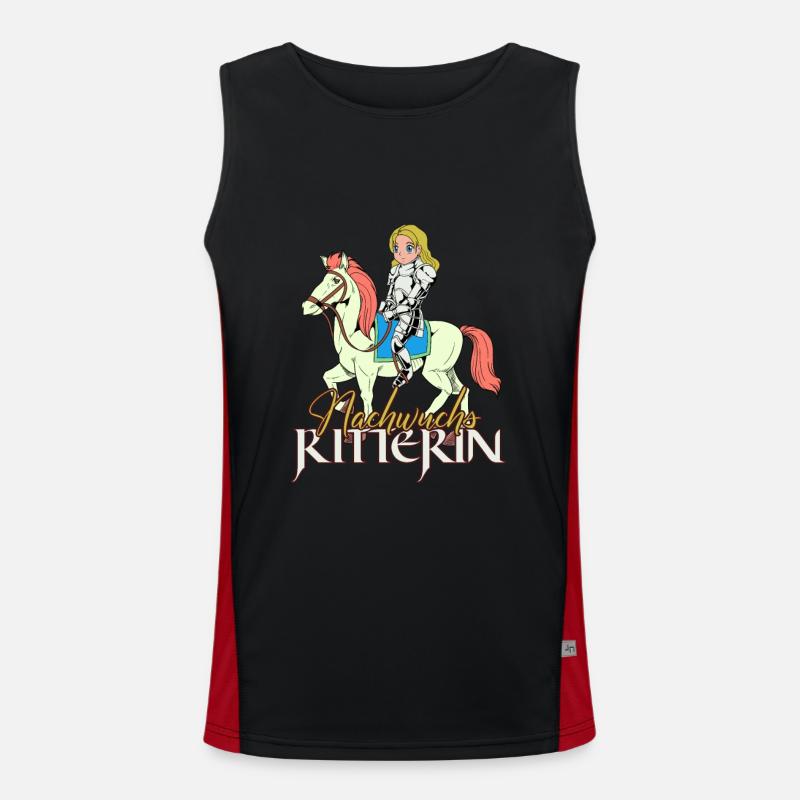 Ritter Mädchen - Nachwuchs Ritterin Funktionelles Kontrast-Tank Top für Männer 
