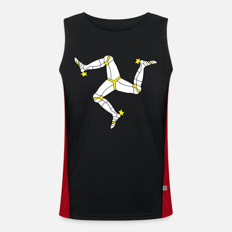 Sardaigne Drapeau Triskele Drapeau sarde Sardegna Débardeur respirant contrasté Homme 