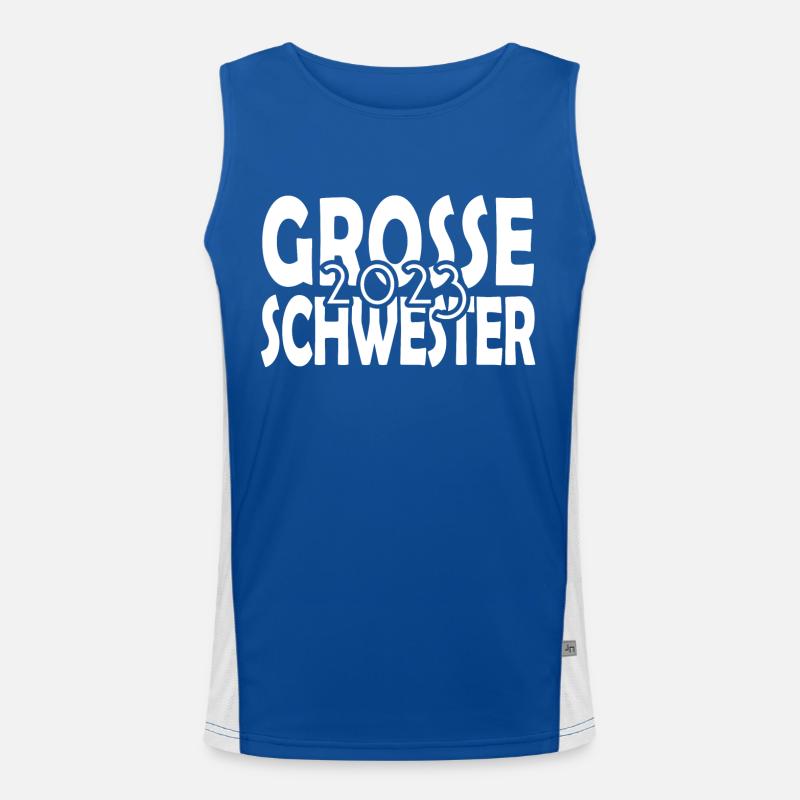 Große Schwester 2023, Geschwister kriegen Funktionelles Kontrast-Tank Top für Männer 