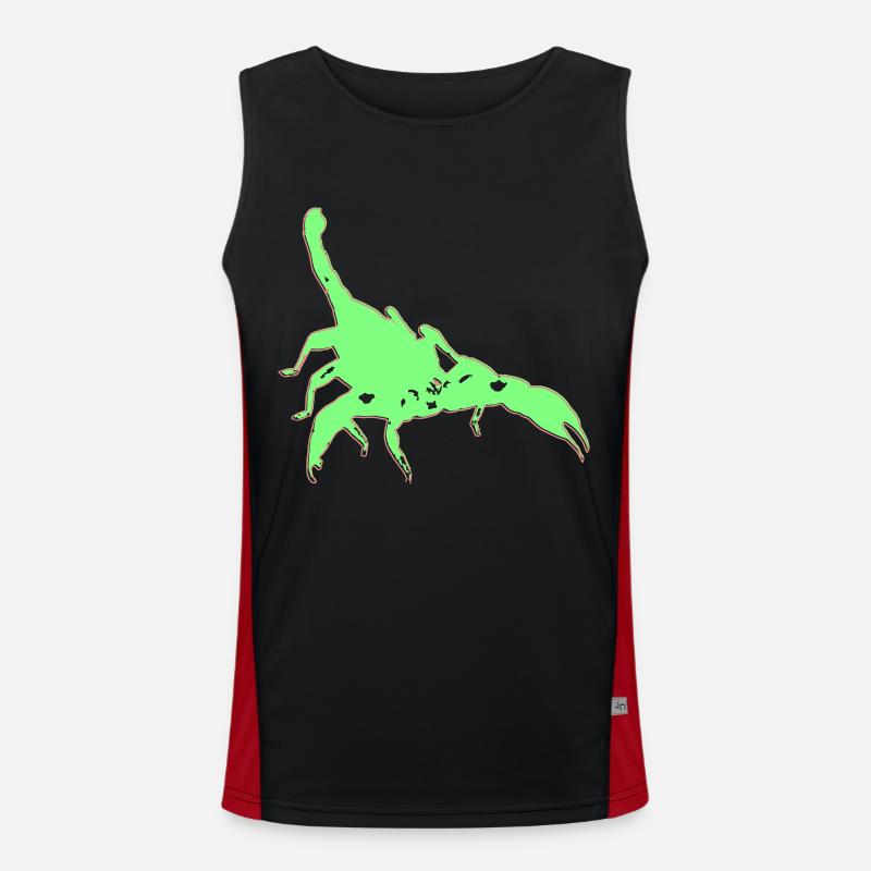 Scorpio Scorpio Poisonous Vector Arachnid Animal Men's Functional Contrast Tank Top 
