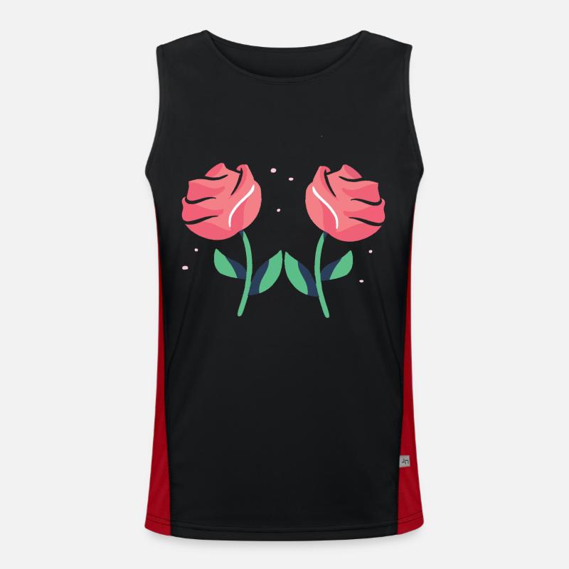 Beautiful Rose Men's Functional Contrast Tank Top 