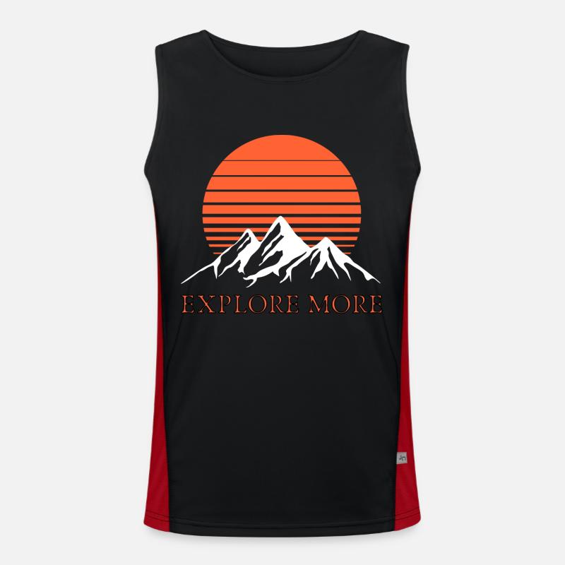 Explore more mountains tshirt Men's Functional Contrast Tank Top 
