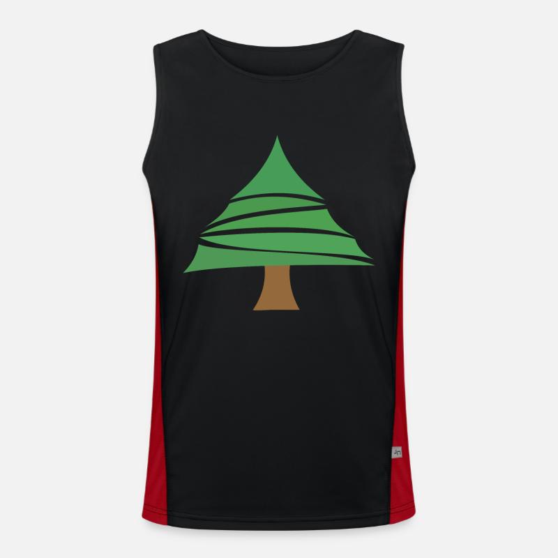 Fir tree Men's Functional Contrast Tank Top 