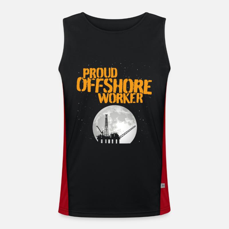Proud Offshore Worker Funktionelles Kontrast-Tank Top für Männer 