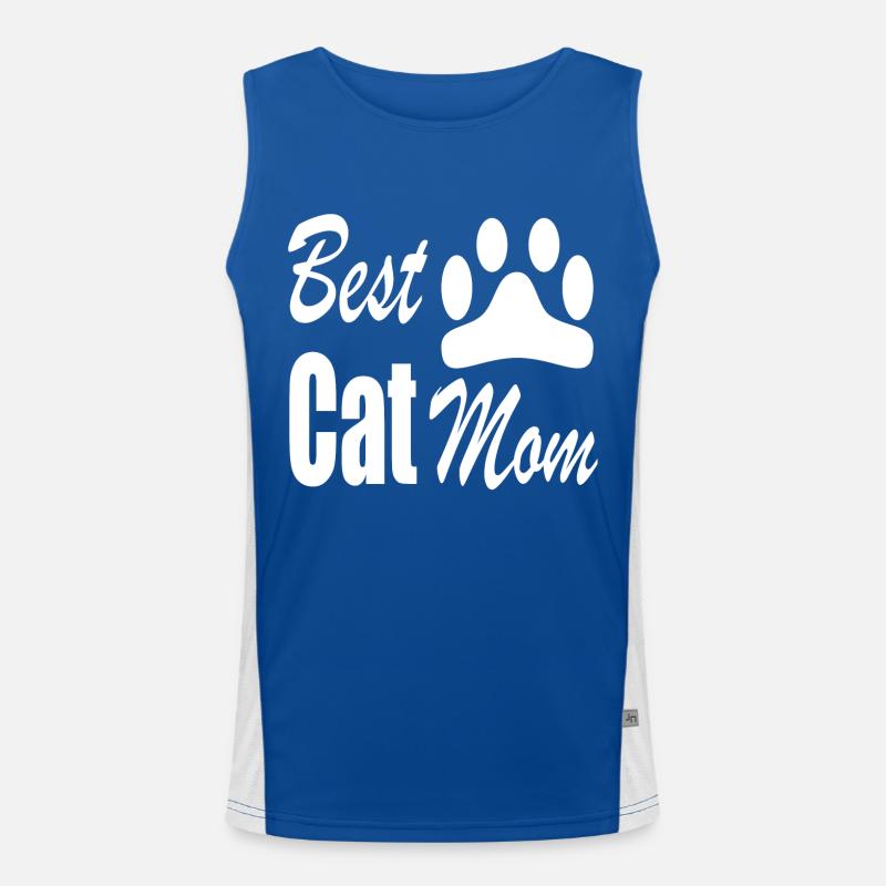 Best Cat Mom Men's Functional Contrast Tank Top 