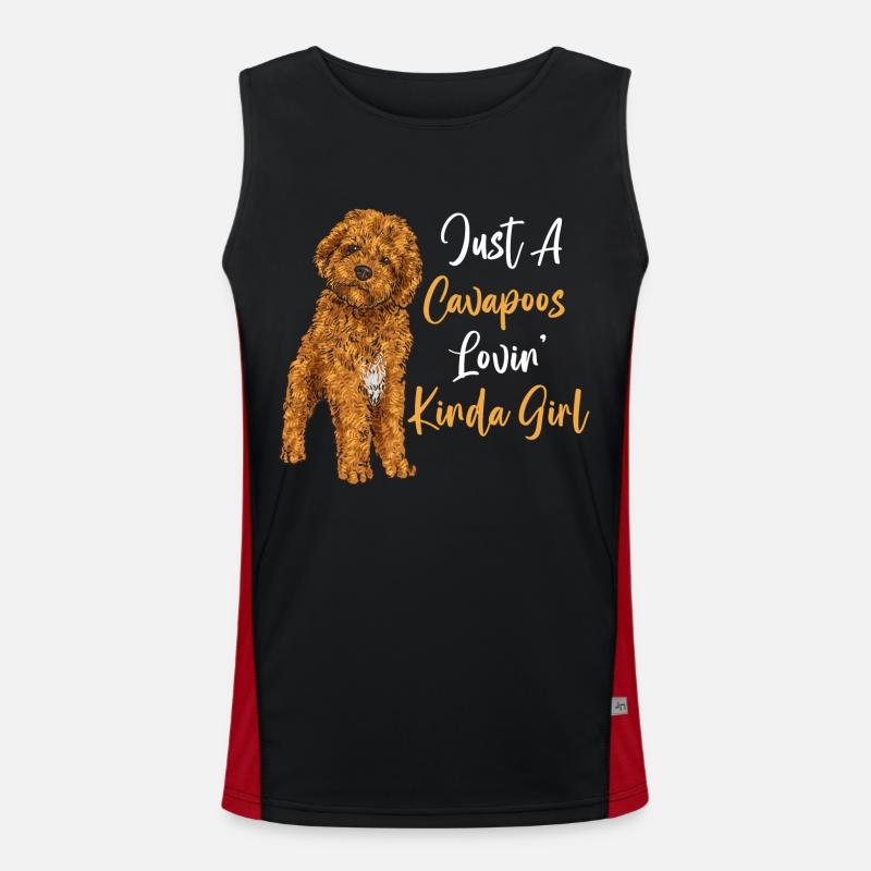 Cavapoo Cavoodle Capoodle Hund Funktionelles Kontrast-Tank Top für Männer 
