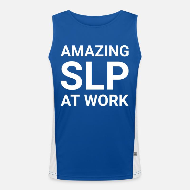 Amazing SLP At Work Men's Functional Contrast Tank Top 