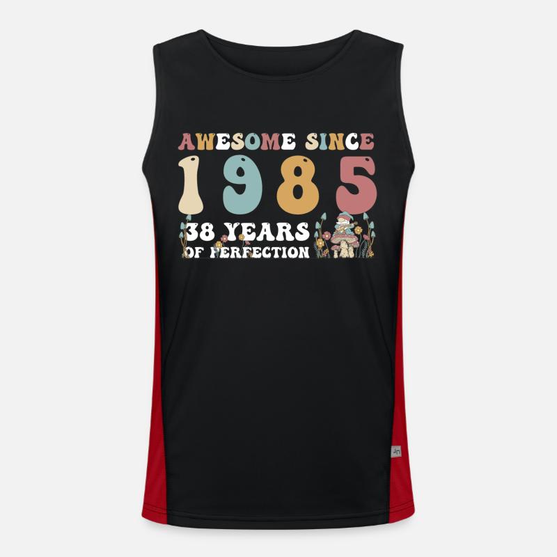 Super seit 1985 38 Jahr der Perfektion - 38. Funktionelles Kontrast-Tank Top für Männer 