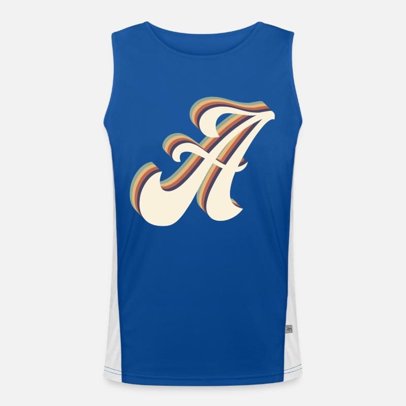 Letter A Men's Functional Contrast Tank Top 
