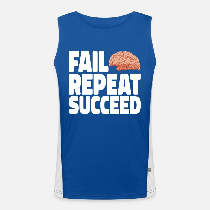 Fail into Succeed white Men's Functional Contrast Tank Top 