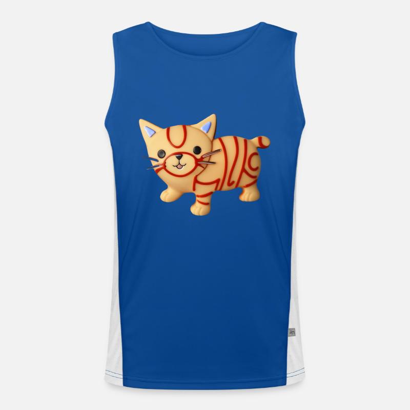 Liebe nette Katze Funktionelles Kontrast-Tank Top für Männer 
