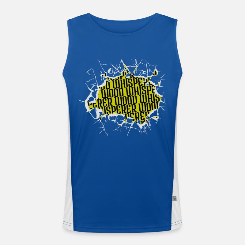 badge forest work carpenter saw Funktionelles Kontrast-Tank Top für Männer 