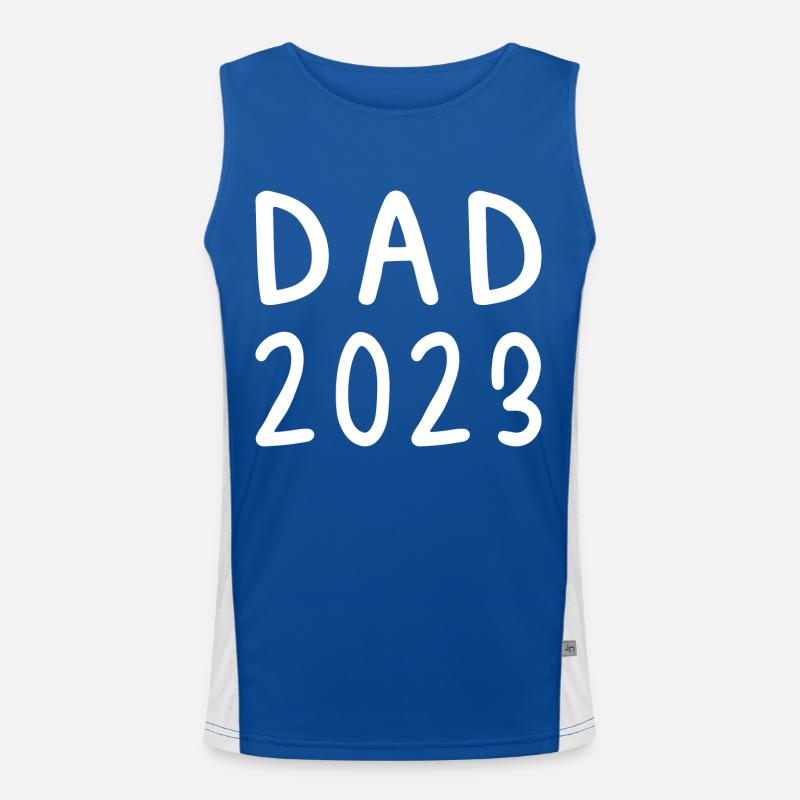 Dad 2023 Daddy Papa Gift Men's Functional Contrast Tank Top 