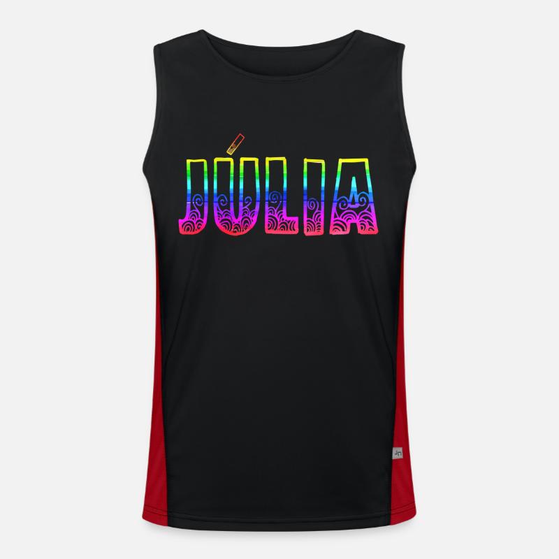 julia rs regenbogen Funktionelles Kontrast-Tank Top für Männer 