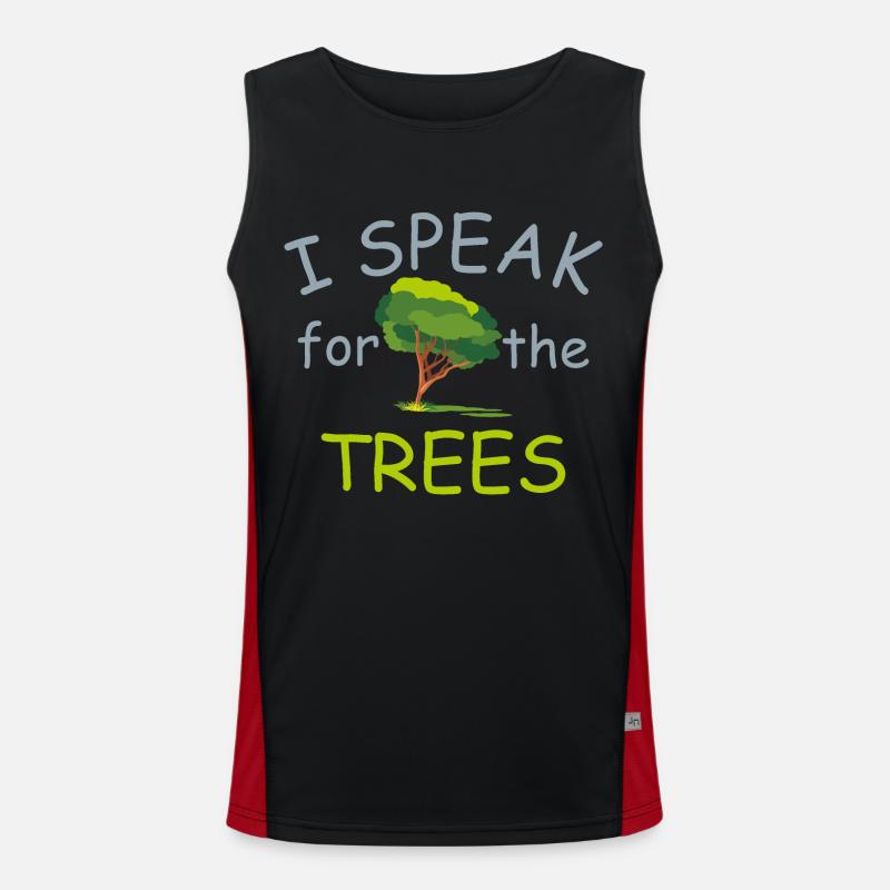 I speak for the trees Men's Functional Contrast Tank Top 