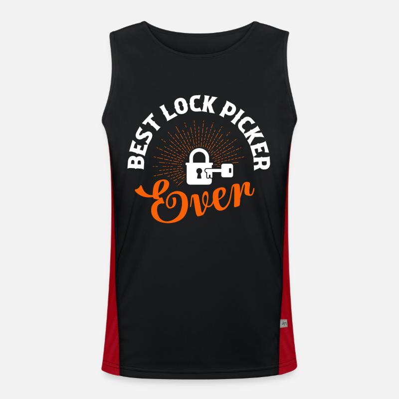 Best Lock Picker Ever Locksmith Lockpicker Funktionelles Kontrast-Tank Top für Männer 
