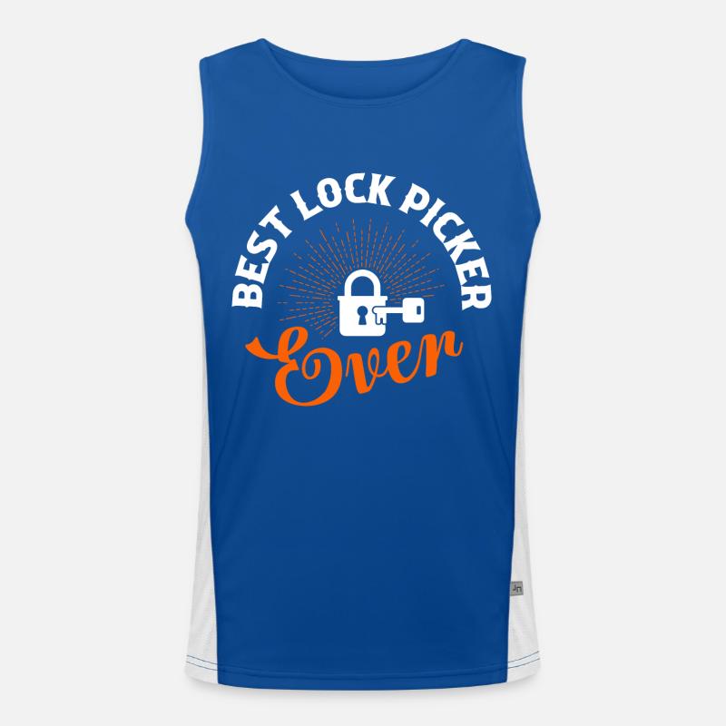 Best Lock Picker Ever Locksmith Lockpicker Funktionelles Kontrast-Tank Top für Männer 