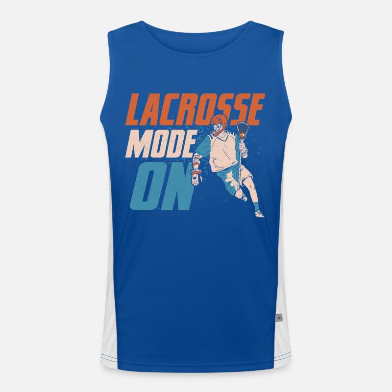 Lacrosse Mode On Team Player Funktionelles Kontrast-Tank Top für Männer 
