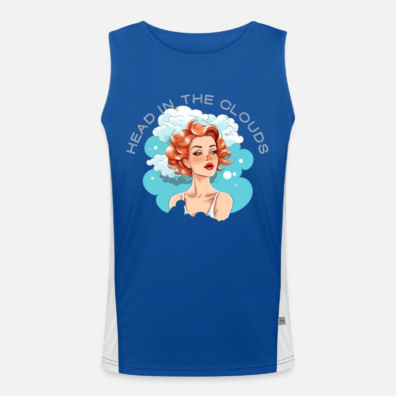 Head in the Clouds 2 Men's Functional Contrast Tank Top 