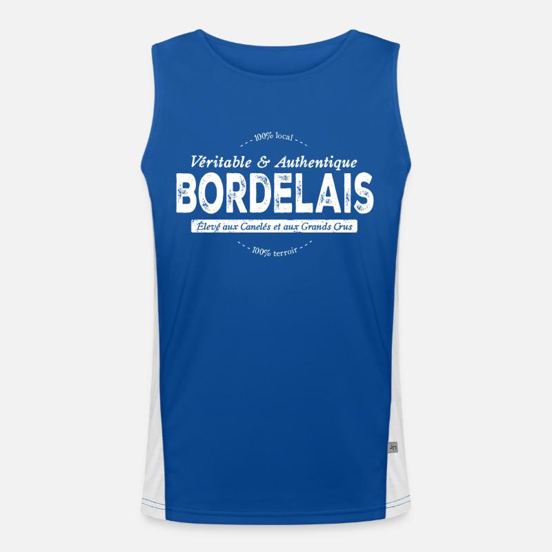 Véritable et authentique Bordelais Débardeur respirant contrasté Homme 