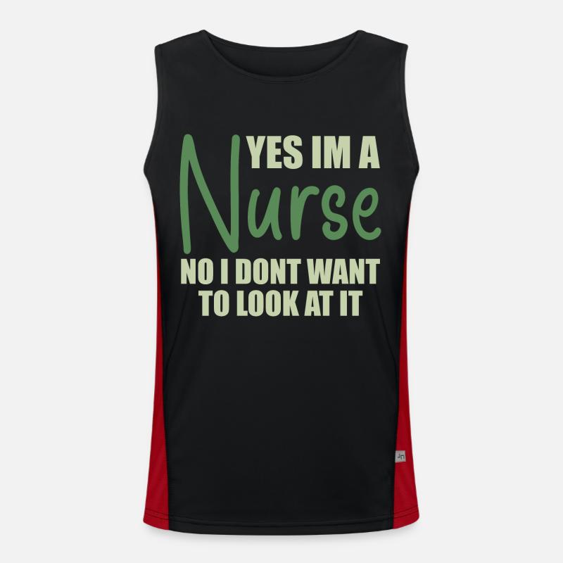 Nursing Super Power Gift - Men's Functional Contrast Tank Top  - black/red