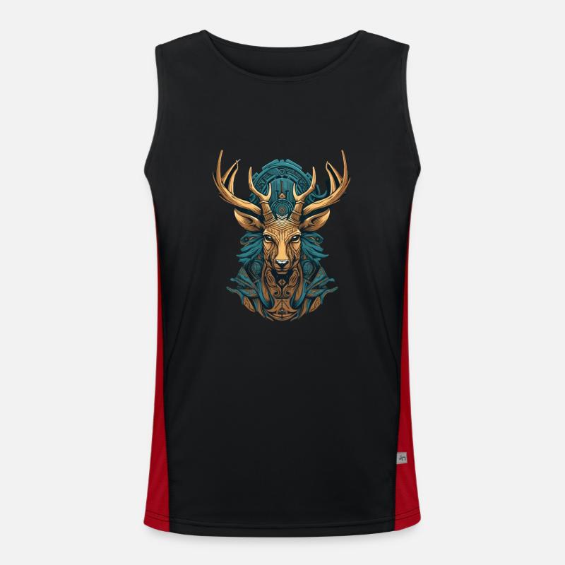 Hirsch Funktionelles Kontrast-Tank Top für Männer 