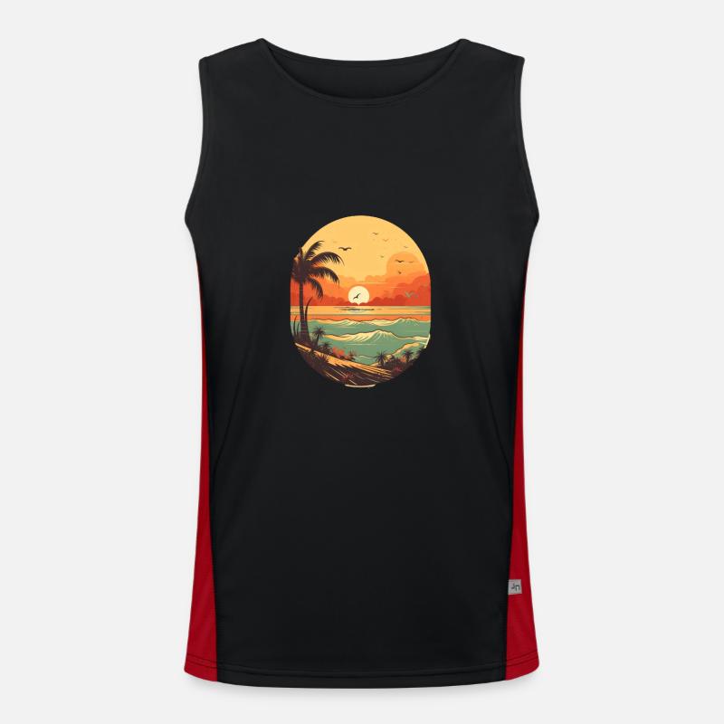 Beach Men's Functional Contrast Tank Top 