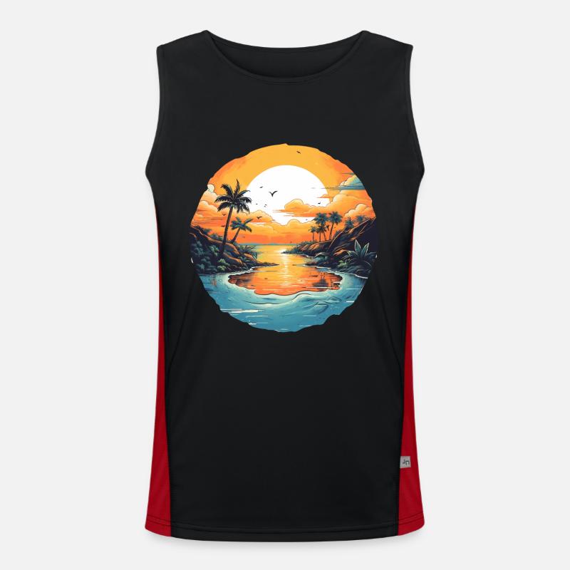 Beach Men's Functional Contrast Tank Top 