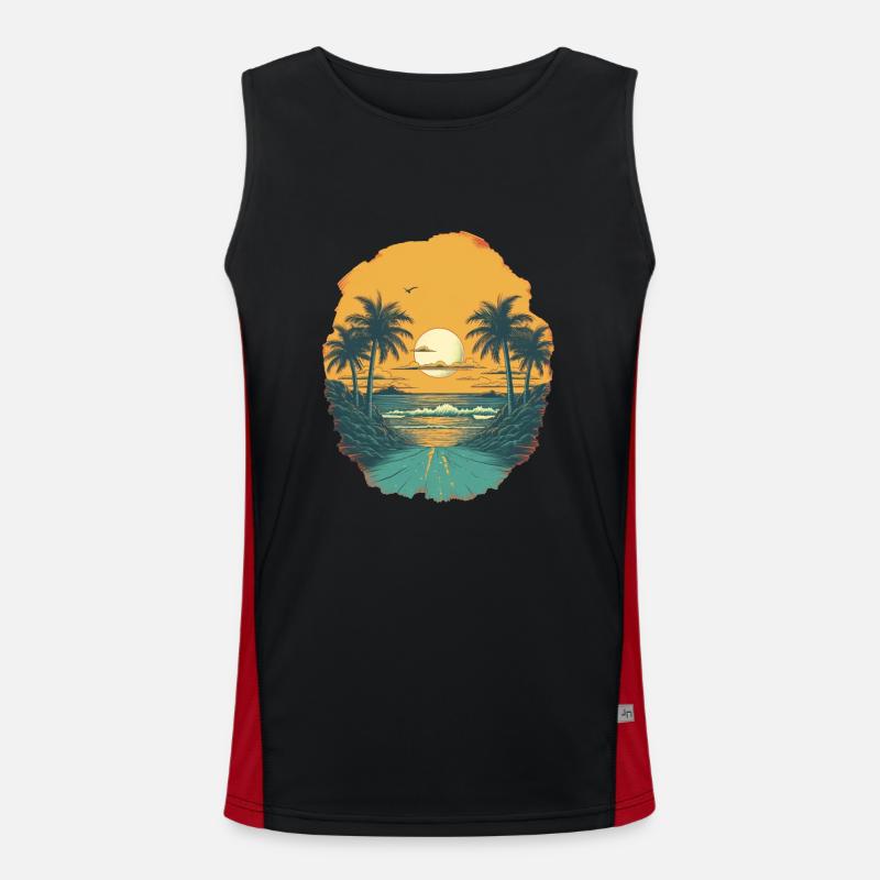 Beach Men's Functional Contrast Tank Top 