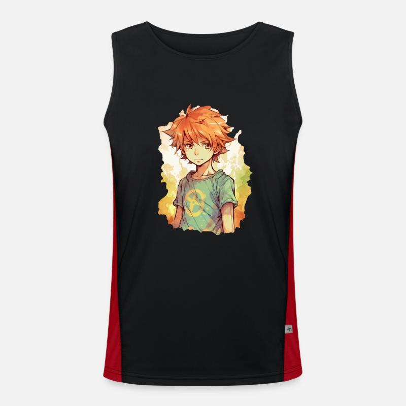 Anime Boy Funktionelles Kontrast-Tank Top für Männer 