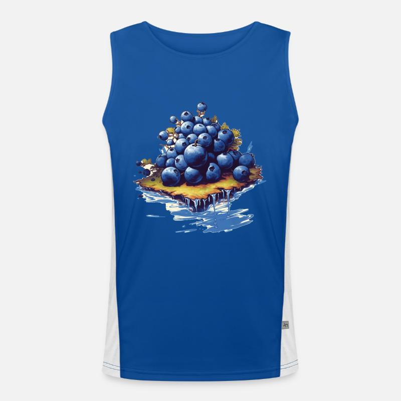 Blaubeere Funktionelles Kontrast-Tank Top für Männer 