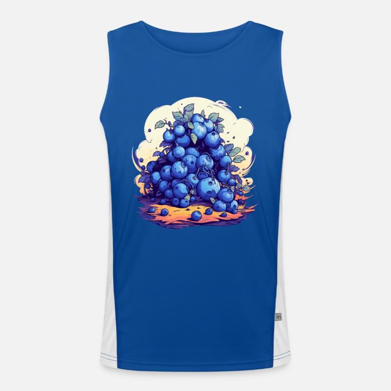 Blaubeere Funktionelles Kontrast-Tank Top für Männer 