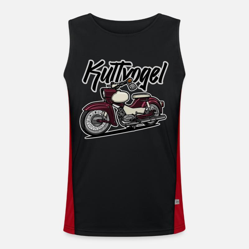 Star (red) // Illustration Men's Functional Contrast Tank Top 