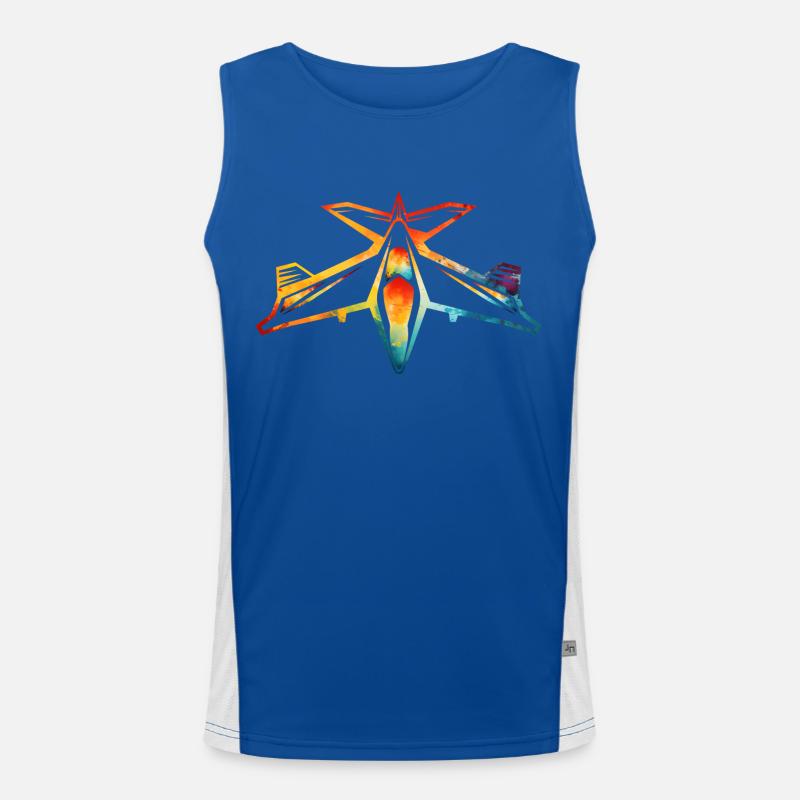 Fighter aircraft Men's Functional Contrast Tank Top 