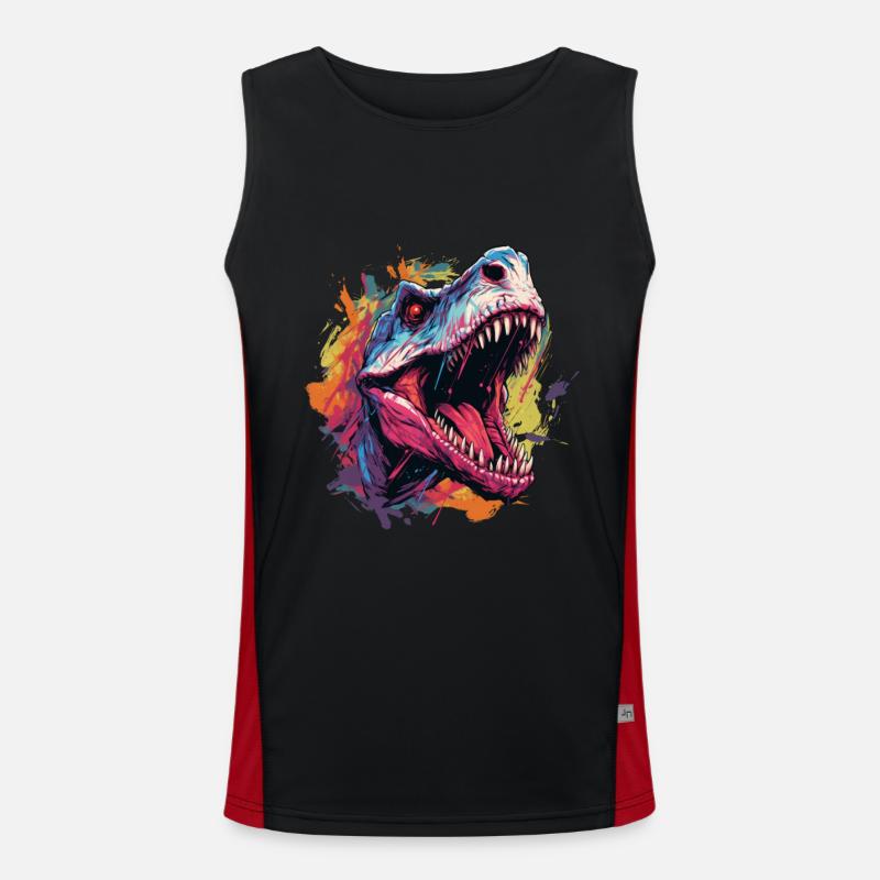 Dinosaur Dinosaurs Design Men's Functional Contrast Tank Top 