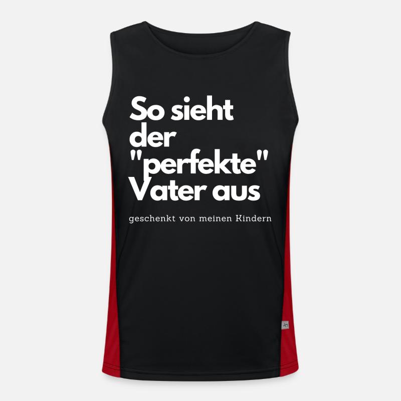 So sieht der perfekte Vater aus Funktionelles Kontrast-Tank Top für Männer 